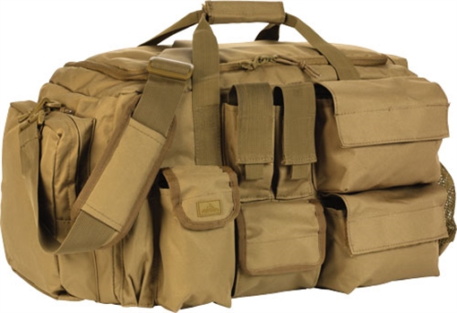 RED ROCK OPERATIONS DUFFLE BAG 7 EXTERNAL UTILITY POUCHES TAN 80261COY