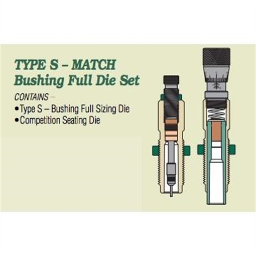 Redding Type S Match Bushing Full Die Set .24 Nosler 36320