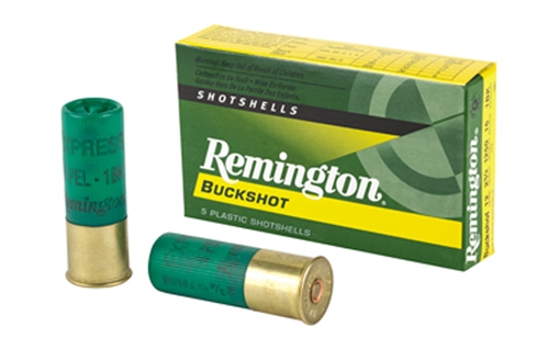 Remington Express Buckshot Shotgun Ammo 12 ga 2 3/4" 3 3/4 dr 16 plts #1B 1250 fps 5/ct 20624