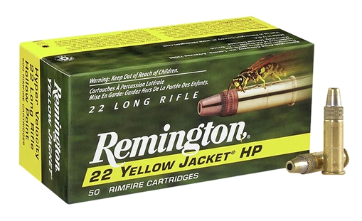Remington Ammunition Yellow Jacket Rimfire 22LR 33gr Truncated Cone Hollow Point 50 Per Box/100 Case 21074
