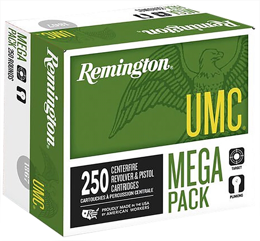Remington Ammunition UMC Mega Pack 380ACP 95gr Full Metal Jacket 250 Per Box/4 Case 23721