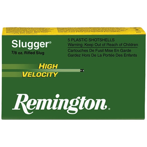 Remington Ammunition Slugger High Velocity 20 Gauge 2.75" 1/2 oz Rifled Slug Shot 5 Per Box/ 50 Cs 28608