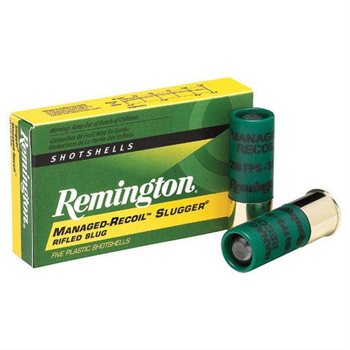 Remington Ammunition Slugger Managed-Recoil 12 Gauge 2.75" 1 oz Rifled Slug Shot 5 Per Box/20 Cs 20290