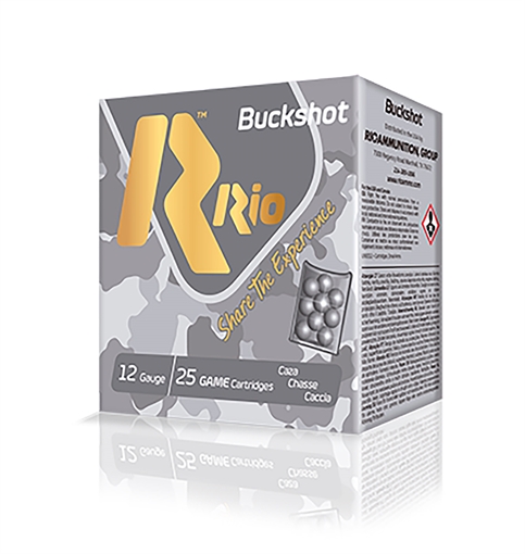 Rio Ammunition Royal Buck (4X3) 12Gauge 2.75" 1Buck Shot 25 Per Box/10 Case RB121225