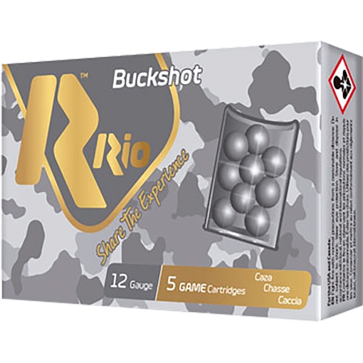 Rio Royal Buck Buckshot 12 ga. 2 3/4 in. 12 pellet #1 Buck 5 rd. RB1212