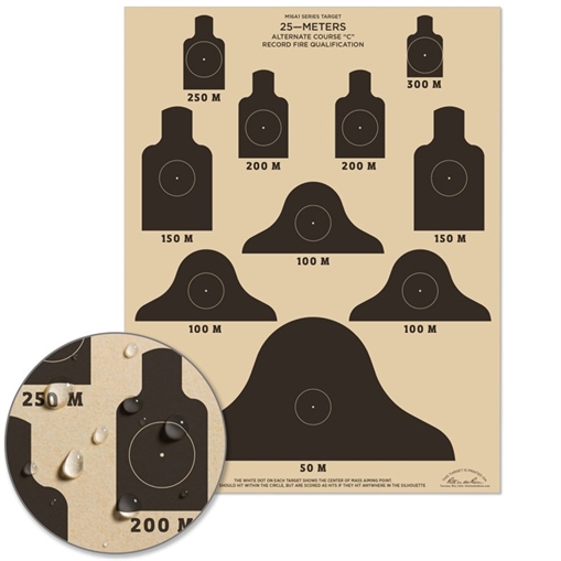 Rite in the Rain 25 Meter Slow Fire Qualification Target (17'' X 22'') 9128