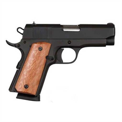 Rock Island GI Standard CS *MA Compliant 45 ACP Caliber with 3.50" Barrel, 7+1 Capacity, Overall Black Parkerized Finish Steel, Beavertail Frame, Serrated Slide & Wood Grip 51416MA