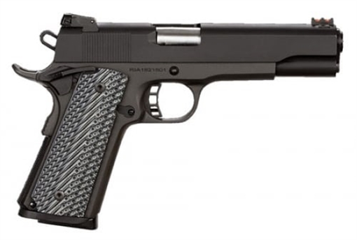 Armscor Rock Ultra FS, 1911, Semi-automatic, Metal Frame Pistol, Full Size, 45ACP, 5" Barrel, Steel, Parkerized Finish, Black, G10 Grips, Adjustable Sights, 8 Rounds, 1 Magazine 51486