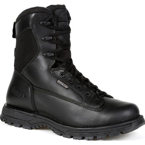 Rocky International Portland 8'' Black Side Zip Waterproof Public Service Boot RKD0067BK12W