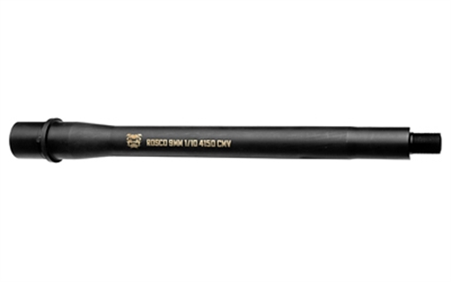 Rosco Manufacturing M4, Barrel, 9MM, 10.5", Fits AR-9, Nitride Finish, Black BL-105-M4-9MM-10