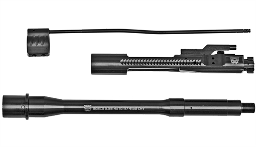 Rosco Manufacturing Bloodline, 10.5" Barrel, 556NATO, Melonite Finish, Includes Gas Block, Gas Tube and BCG, Government Profile NGB-001 SP-BL-105-556-BCG-GTC-