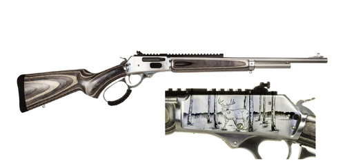 Rossi R95 TALO Exclusive 30-30 Winchester, 20" Barrel, Engraved Stainless Steel Rec, Gray Laminate Wood Furniture, 5rd