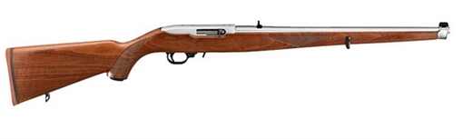 Ruger TALO 10/22 Carbine, Semi-automatic, Rifle, 22LR, 18.5" Barrel, Polished Stainless Finish, Walnut Mannlicher Stock, Adjustable Sights, 10Rd 01264