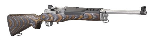 Ruger Mini-14, TALO, Semi-automatic, 223 Remington, 556NATO, 18.5", Stainless, Laminate, 5Rd, ARS & Blade Front 05887