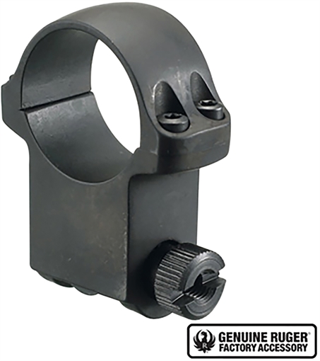 Ruger Steel Scope Ring - Single (6BHM) 1" Extra High 1.187" Height - Hawkeye Matte Blued 90280