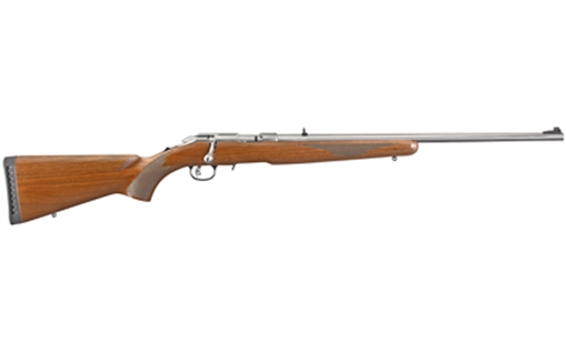 Ruger American, TALO, Bolt Action Rifle, 22 LR, 22" Barrel, Silver, 10Rd, Satin Finish, Walnut Stock 08359