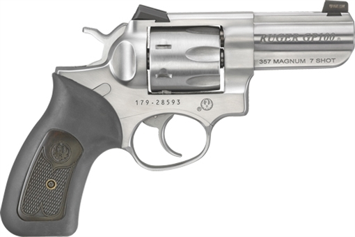 Ruger GP100, Wiley Clapp II, TALO Edition, Double/Single Action, Revolver, 357 Magnum, 3" Barrel, Stainless Steel, Silver, Rubber Grips with Wood Inlay, Tritium Yellow Mega Dot Night Fision Front Sight w/ Low Mount Novak Rear Sight, 7 Rounds 01789