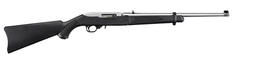 Ruger 10/22 Takedown, Semi-automatic Rifle, 22 LR, 18.5" Takedown Barrel, Clear Matte Stainless Steel Finish, Black Synthetic Stock, Adjustable Rear & Bead Front Sight, 10 Rounds, Ballistic Nylon Case 11100