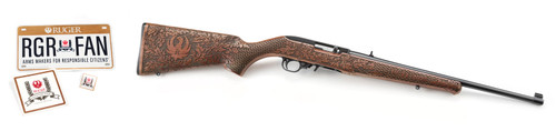 Ruger 10/22 Sporter Collector's Series 8th Ed. 22 LR 10rd,18.50" Satin Black Barrel, Black Drilled & Tapped Receiver, Engraved Altamont American Walnut Fixed Stock