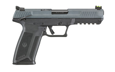 Ruger 57 5.7x28mm, 4.94" Barrel, Cobalt Kinetic Slate Blue Slide, Black Frame, Manual Safety, 20rd