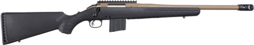 Ruger American Predator 350 Legend, 16.38" Threaded Barrel, Black Stock, Davidson's Dark Earth Rec/Barrel, 5rd