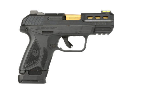 Ruger Security TALO Exclusive 380 ACP, 3.42" Gold Barrel, Black Polymer, 15rd