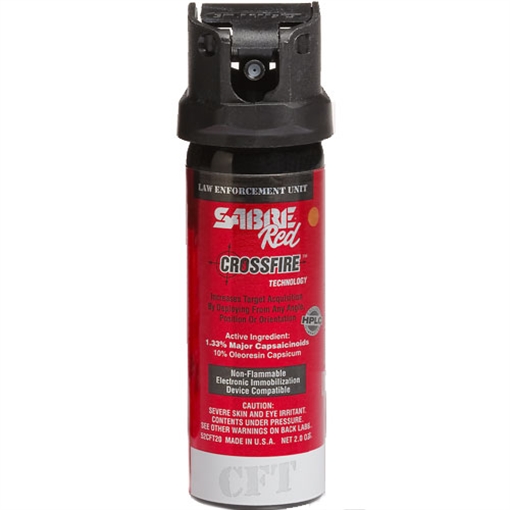 SABRE LAW RED CROSSFIRE 2OZ STREAM MK-3.5 1% OC 1% TEAR GAS 25/PK 52CFT20