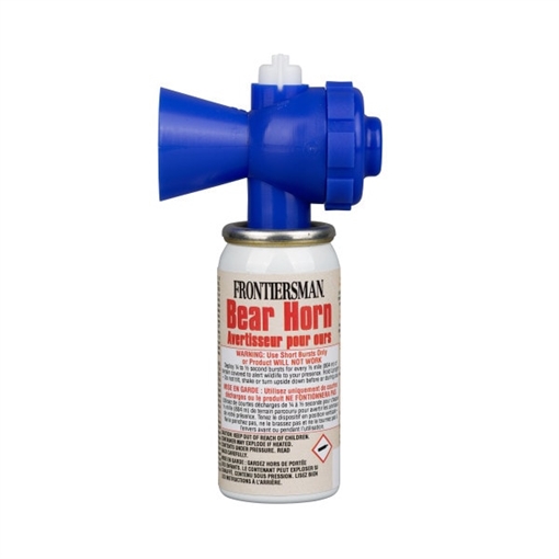 Sabre Alarm, Frontiersman Bear Horn w/ On/Off Locking Top to Prevent Accidental Deployment, Blue F-LH-01