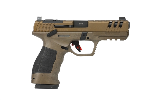 SAR USA SAR9 Gen3 Full Size Frame 9mm Luger 17+1 4.40" Black Steel Barrel, Bronze Cerakote Steel Serrated Slide, Bronze Cerakote Polymer Frame w/Picatinny Rail, Black Polymer Grip SAR9G3BR