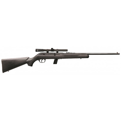 Savage Arms 64 FLXP Full Size 22 LR 10+1 21" Matte Black Sporter Barrel, Matte Black Grooved Carbon Steel Receiver, Matte Black Fixed Synthetic Stock, 4x15mm Scope, Left Hand 40061