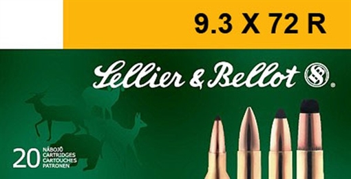 Sellier & Bellot Rifle 9.3mmx72R 193gr Soft Point 20 Per Box/20 Case SB9372RA