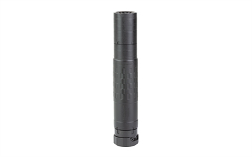 SilencerCo Hybrid 46M, Suppressor, 5.78-9.0" Length, 1.57" Diameter, Up to 458 SOCOM and 460 Weatherby Magnum, Black, Titanium, Inconel and 17-4 Stainless, Includes Charlie ASR Mount, Charlie .30 cal front cap, and Charlie .46 cal front cap SU5107