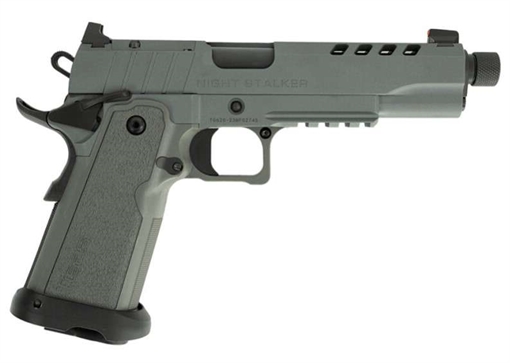 SDS Imports Tisas 1911 Night Stalker SF DS9 Handgun 9mm Luger 17rd Magazines (2) 5" Threaded Barrel Grey Optic Ready 12500006
