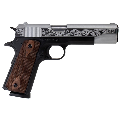 SDS Imports Tisas "Two Tone Filigree Stainless" 1911 A1 Service 45 Handgun .45 ACP 8rd Magazine 5" Barrel 10100518 MODFGTT