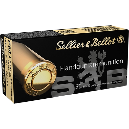 Sellier & Bellot Sellier & Bellot Pistol Ammo 25 Auto/6.35 Browning 50gr. FMJ 50 rd. SB25A