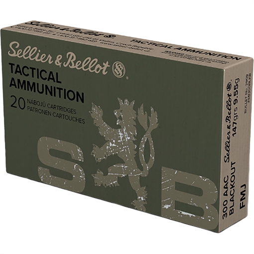 Sellier & Bellot Sellier & Bellot Rifle Ammo 300 Blackout 147 gr. FMJ 20 rd. SB300BLKB