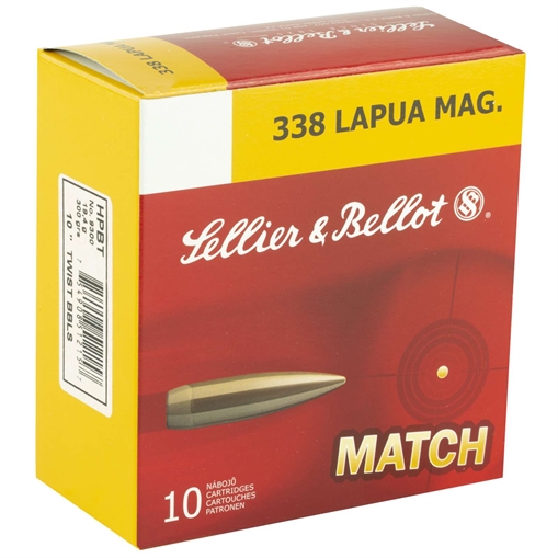 Sellier & Bellot Sellier & Bellot Rifle Ammo 338 Lapua Mag HPBT 300 gr. 10 rd. SB338LMB
