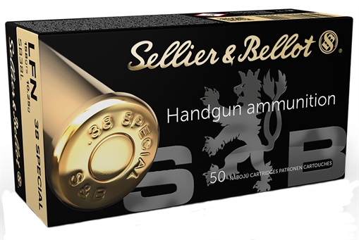 Sellier & Bellot Handgun 38Special 158gr Lead Flat Nose 50 Per Box/20 Case SB38L