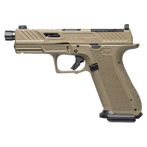 Shadow Systems Shadow Systems XR920 Elite Slide Optic Pistol 9mm FDE Frame 5.5 in. Threaded Barrel Black 17 rd SS-3022 SS3022