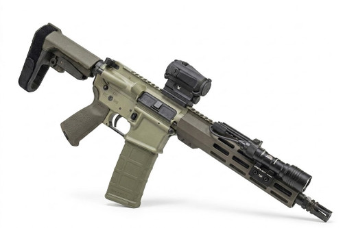 Shark Coast Tactical Grassy Knoll AR15 Pistol Bundle 5.56 NATO 30+1 10.50" Barrel,M-LOK, Magpul Stock & Grip, StreamLight Rail Light, Vortex Dot