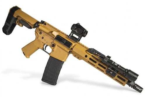 Shark Coast AR15 Pistol Bundle RAL Cerakote 5.56mm 30rd, 10.50" Barrel, Pic Rail, M-LOK, Magpul SL-K Stock-Grip, Vortex Red Dot, Streamlight ProTac Light