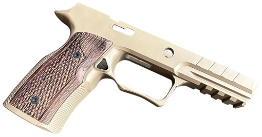 Sharps Bros. Grip Module, Fits Sig P320, Matte Finish, Flat Dark Earth with Wenge Wood Grip Panels SBGM10