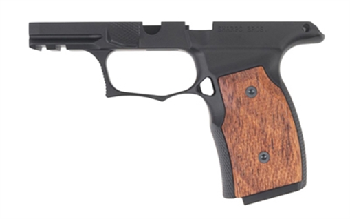Sharps Bros. Grip Module, Fits Sig P365/XL/X/X Macro with No Manual Safety, Anodized Black Finish, Inlcudes Brazilian Cherry Grip Panels SBGM01