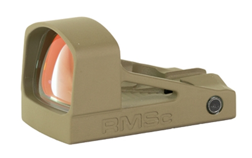 Shield Sights RMSc, Glass Edition, Red Dot Sight, Non Magnified, Fits RMSc Footprint, 4MOA, Flat Dark Earth RMSC-4MOA-GLASS-FDE