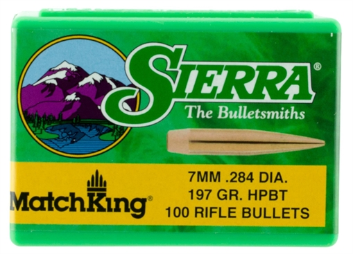 Sierra Bullets, Inc. MATCHKING 7MM (0.284'') 197GR HOLLOW POINT BOAT TAIL 100/BOX 1997
