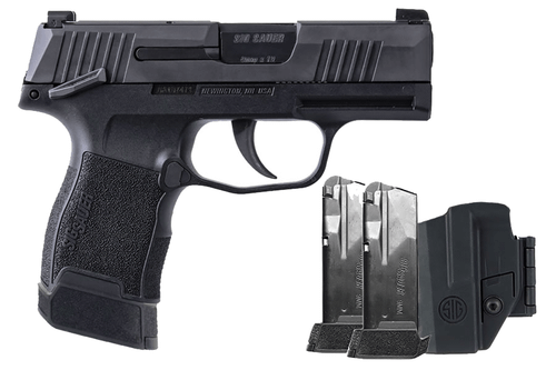Sig P365 TacPac 9mm, 3.1" Barrel, Black, Kydex Holster, 12rd