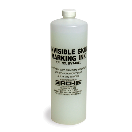 Sirchie Fluorescent Invisible Skin Marking Ink (Pass In-Pass Out) UV743EL
