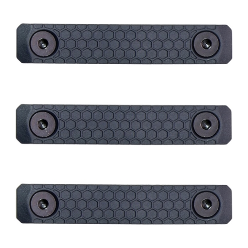 Slate Black Industries SLATE GRIP M-LOK PANELS 2-SLOT SLATE GREY 3-PACK SG-2-GRY