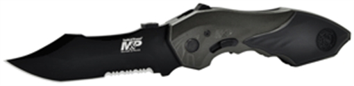 S&W KNIFE M&P 2ND GEN SPRING ASSIST 3.5" SERRATED BOWIE SWMP5LS