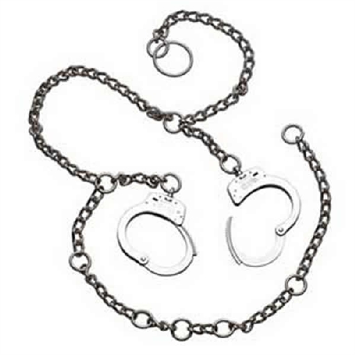 Smith & Wesson M1800 Belly Chain Handcuffs - Nickel 350109